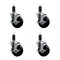 Service Caster 4'' SS Soft Rubber Swivel 1-1/4'' Expanding Stem Caster Set with Brake, 4PK SCC-SSEX20S414-SRS-TLB-114-4 - alternate 1